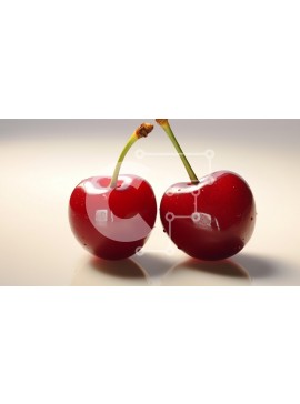 Σετ των 2 Intra Συλλεκτικό Ξύλινο Παζλ Plywood  4mm - Κοντινό πλάνο δύο φρέσκων κερασιών Σε Ξύλινο Κουτί - Διαστάσεις: 10x10 cm – 25 κομμάτια