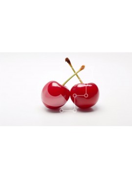 Σετ των 2 Intra Συλλεκτικό Ξύλινο Παζλ Plywood  4mm - Διασχισμένα κόκκινα κεράσια σε άσπρο φόντο Σε Ξύλινο Κουτί - Διαστάσεις: 10x10 cm – 25 κομμάτια