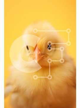 Σετ των 2 Intra Συλλεκτικό Ξύλινο Παζλ Plywood  4mm - Κοντινό πλάνο ενός κίτρινου νεοσσού Σε Ξύλινο Κουτί - Διαστάσεις: 10x10 cm – 25 κομμάτια