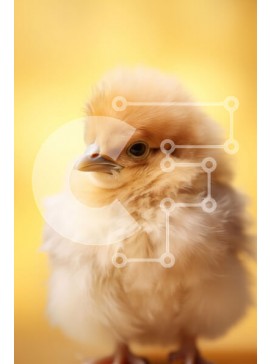 Σετ των 2 Intra Συλλεκτικό Ξύλινο Παζλ Plywood  4mm - Χνουδωτό μωρό γκόμενο με κίτρινο φόντο Σε Ξύλινο Κουτί - Διαστάσεις: 10x10 cm – 25 κομμάτια