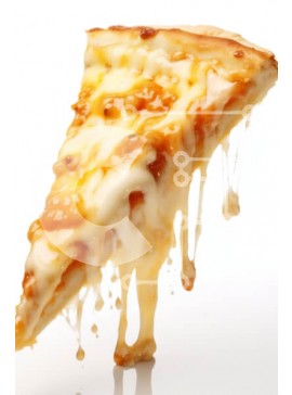 Σετ των 2 Intra Συλλεκτικό Ξύλινο Παζλ Plywood  4mm - Φέτα πίτσας με λιωμένο τυρί Σε Ξύλινο Κουτί - Διαστάσεις: 10x10 cm – 25 κομμάτια