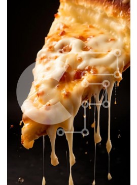 Σετ των 2 Intra Συλλεκτικό Ξύλινο Παζλ Plywood  4mm - Κοντινό πλάνο μιας τυρώδης φέτας πίτσας Σε Ξύλινο Κουτί - Διαστάσεις: 10x10 cm – 25 κομμάτια