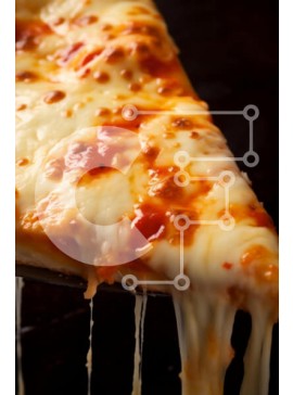 Σετ των 2 Intra Συλλεκτικό Ξύλινο Παζλ Plywood  4mm - Νόστιμη φέτα πίτσα με τυρί Σε Ξύλινο Κουτί - Διαστάσεις: 10x10 cm – 25 κομμάτια