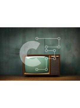 Intra Συλλεκτικό Ξύλινο Παζλ Plywood  4mm - Vintage Τηλεόραση Σε Ξύλινο Κουτί - Διαστάσεις Puzzle: 10x10 cm – 25 κομμάτια