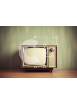 Intra Συλλεκτικό Ξύλινο Παζλ Plywood  4mm - Vintage Τηλεόραση Σε Ξύλινο Κουτί - Διαστάσεις Puzzle: 10x10 cm – 25 κομμάτια