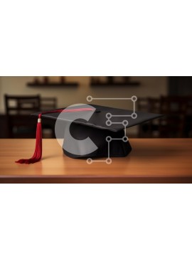 Intra Συλλεκτικό Ξύλινο Παζλ Plywood  4mm - Καπάκι αποφοίτησης σε τραπέζι Σε Ξύλινο Κουτί - Διαστάσεις Puzzle: 10x10 cm – 25 κομμάτια