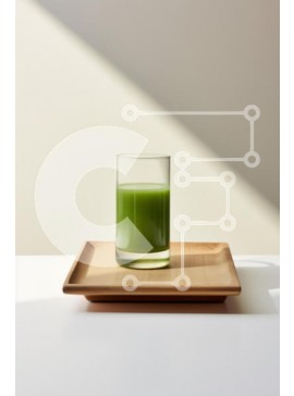 Σετ των 2 Intra Συλλεκτικό Ξύλινο Παζλ Plywood  4mm - Πράσινος χυμός σε ξύλινο δίσκο Σε Ξύλινο Κουτί - Διαστάσεις: 10x10 cm – 25 κομμάτια