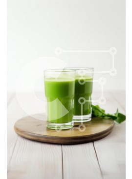 Σετ των 2 Intra Συλλεκτικό Ξύλινο Παζλ Plywood  4mm - Φρέσκος πράσινος χυμός Σε Ξύλινο Κουτί - Διαστάσεις: 10x10 cm – 25 κομμάτια