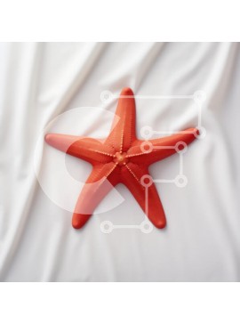 Intra Συλλεκτικό Ξύλινο Παζλ Plywood  4mm - Κόκκινος αστερίας σε λευκή επιφάνεια Σε Ξύλινο Κουτί - Διαστάσεις: 10x10 cm – 25 κομμάτια