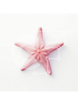 Intra Συλλεκτικό Ξύλινο Παζλ Plywood  4mm - Ροζ αστερίας σε άσπρο φόντο Σε Ξύλινο Κουτί - Διαστάσεις: 10x10 cm – 25 κομμάτια