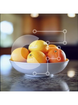 Σετ των 2 Intra Συλλεκτικό Ξύλινο Παζλ Plywood  4mm - Μπολ με εσπεριδοειδή Σε Ξύλινο Κουτί - Διαστάσεις: 10x10 cm – 25 κομμάτια