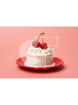 Σετ των 2 Intra Συλλεκτικό Ξύλινο Παζλ Plywood  4mm - Νόστιμο κέικ με κάλυμμα κερασιών Σε Ξύλινο Κουτί - Διαστάσεις: 10x10 cm – 25 κομμάτια