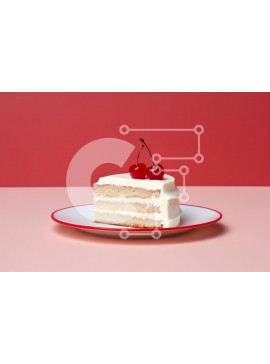 Σετ των 2 Intra Συλλεκτικό Ξύλινο Παζλ Plywood  4mm - Φέτα κέικ με κεράσια Σε Ξύλινο Κουτί - Διαστάσεις: 10x10 cm – 25 κομμάτια