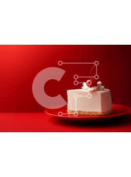 Σετ των 2 Intra Συλλεκτικό Ξύλινο Παζλ Plywood  4mm - Φέτα cheesecake με κεράσι Σε Ξύλινο Κουτί - Διαστάσεις: 10x10 cm – 25 κομμάτια