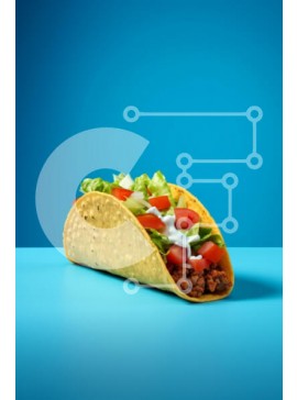 Σετ των 2 Intra Συλλεκτικό Ξύλινο Παζλ Plywood  4mm - Νόστιμο τάκο με φρέσκα υλικά Σε Ξύλινο Κουτί - Διαστάσεις: 10x10 cm – 25 κομμάτια