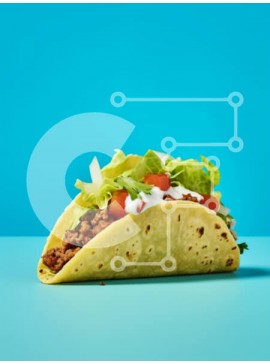 Σετ των 2 Intra Συλλεκτικό Ξύλινο Παζλ Plywood  4mm - Taco με κιμά και φρέσκα λαχανικά Σε Ξύλινο Κουτί - Διαστάσεις: 10x10 cm – 25 κομμάτια