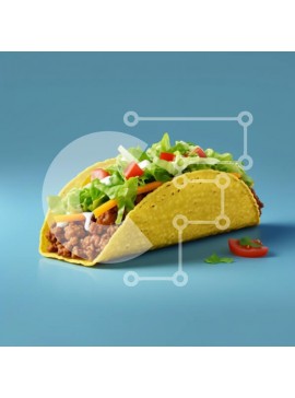 Σετ των 2 Intra Συλλεκτικό Ξύλινο Παζλ Plywood  4mm - Νόστιμο τάκο με κιμά και φρέσκα λαχανικά Σε Ξύλινο Κουτί - Διαστάσεις: 10x10 cm – 25 κομμάτια