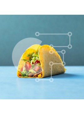 Σετ των 2 Intra Συλλεκτικό Ξύλινο Παζλ Plywood  4mm - Νόστιμο τάκο με φρέσκα υλικά Σε Ξύλινο Κουτί - Διαστάσεις: 10x10 cm – 25 κομμάτια