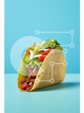 Σετ των 2 Intra Συλλεκτικό Ξύλινο Παζλ Plywood  4mm - Taco με φρέσκα υλικά Σε Ξύλινο Κουτί - Διαστάσεις: 10x10 cm – 25 κομμάτια