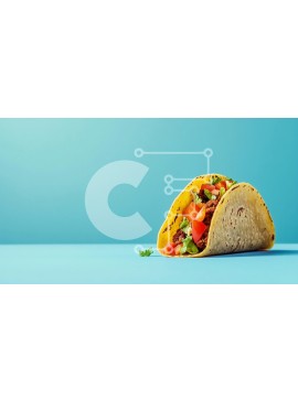 Σετ των 2 Intra Συλλεκτικό Ξύλινο Παζλ Plywood  4mm - Νόστιμο τάκο με κιμά και φρέσκα υλικά Σε Ξύλινο Κουτί - Διαστάσεις: 10x10 cm – 25 κομμάτια