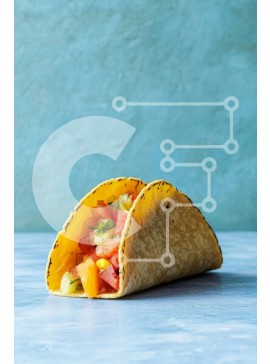 Σετ των 2 Intra Συλλεκτικό Ξύλινο Παζλ Plywood  4mm - Taco με φρέσκα λαχανικά Σε Ξύλινο Κουτί - Διαστάσεις: 10x10 cm – 25 κομμάτια