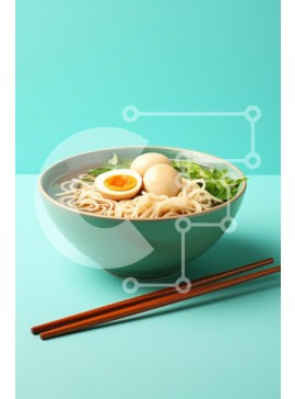 Σετ των 2 Intra Συλλεκτικό Ξύλινο Παζλ Plywood  4mm - Μπολ Νουντλς με Μαλακά Αυγά Σε Ξύλινο Κουτί - Διαστάσεις: 10x10 cm – 25 κομμάτια