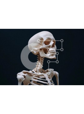 Intra Συλλεκτικό Ξύλινο Παζλ Plywood  4mm - Ανατομικός σκελετός σε προβολή προφίλ Σε Ξύλινο Κουτί - Διαστάσεις Puzzle: 10x10 cm – 25 κομμάτια