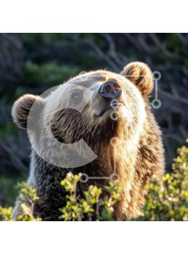 Intra Συλλεκτικό Ξύλινο Παζλ Plywood  4mm - Αρκούδα Grizzly σε φυσικό βιότοπο Σε Ξύλινο Κουτί - Διαστάσεις: 10x10 cm – 25 κομμάτια