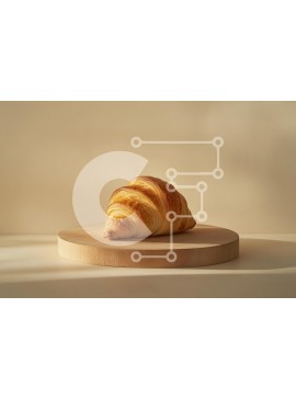 Σετ των 2 Intra Συλλεκτικό Ξύλινο Παζλ Plywood  4mm - Κρουασάν σε ξύλινη σανίδα Σε Ξύλινο Κουτί - Διαστάσεις: 10x10 cm – 25 κομμάτια