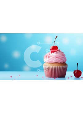 Σετ των 2 Intra Συλλεκτικό Ξύλινο Παζλ Plywood  4mm - Λαχταριστό Cupcake με Cherry and Pink Frosting Σε Ξύλινο Κουτί - Διαστάσεις: 10x10 cm – 25 κομμάτια