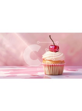 Σετ των 2 Intra Συλλεκτικό Ξύλινο Παζλ Plywood  4mm - Λαχταριστό Cupcake με Κεράσι Σε Ξύλινο Κουτί - Διαστάσεις: 10x10 cm – 25 κομμάτια