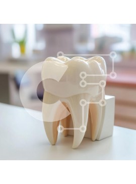 Intra Συλλεκτικό Ξύλινο Παζλ Plywood  4mm - Στυλιζαρισμένο οδοντιατρικό μοντέλο ενός δοντιού Σε Ξύλινο Κουτί - Διαστάσεις Puzzle: 10x10 cm – 25 κομμάτια