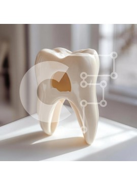 Intra Συλλεκτικό Ξύλινο Παζλ Plywood  4mm - Στυλιζαρισμένο γλυπτό δοντιών με τρύπα Σε Ξύλινο Κουτί - Διαστάσεις Puzzle: 10x10 cm – 25 κομμάτια