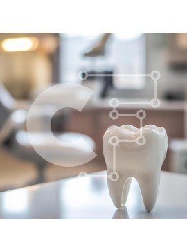 Intra Συλλεκτικό Ξύλινο Παζλ Plywood  4mm - Κεραμικό μοντέλο δοντιών στο οδοντιατρείο Σε Ξύλινο Κουτί - Διαστάσεις Puzzle: 10x10 cm – 25 κομμάτια