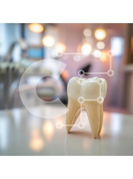 Intra Συλλεκτικό Ξύλινο Παζλ Plywood  4mm - Μοντέλο δοντιού στην Οδοντιατρική Κλινική Σε Ξύλινο Κουτί - Διαστάσεις Puzzle: 10x10 cm – 25 κομμάτια