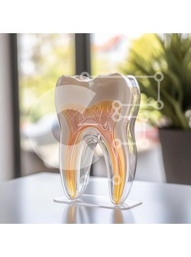 Intra Συλλεκτικό Ξύλινο Παζλ Plywood  4mm - Οδοντιατρικό μοντέλο ανθρώπινου δοντιού Σε Ξύλινο Κουτί - Διαστάσεις Puzzle: 10x10 cm – 25 κομμάτια