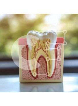 Intra Συλλεκτικό Ξύλινο Παζλ Plywood  4mm - Μοντέλο Ανατομίας Ανθρώπινου Δοντιού Σε Ξύλινο Κουτί - Διαστάσεις Puzzle: 10x10 cm – 25 κομμάτια