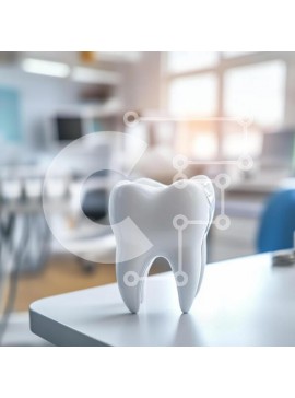 Intra Συλλεκτικό Ξύλινο Παζλ Plywood  4mm - Οδοντιατρικό μοντέλο ενός δοντιού σε μια σύγχρονη κλινική Σε Ξύλινο Κουτί - Διαστάσεις Puzzle: 10x10 cm – 25 κομμάτια