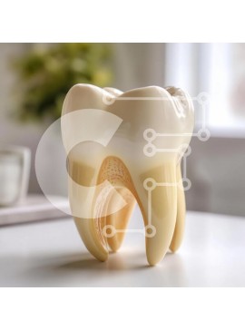 Intra Συλλεκτικό Ξύλινο Παζλ Plywood  4mm - Λεπτομερές μοντέλο ανθρώπινου δοντιού σε μαλακό εσωτερικό περιβάλλον Σε Ξύλινο Κουτί - Διαστάσεις Puzzle: 10x10 cm – 25 κομμάτια