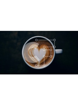 Σετ των 2 Intra Συλλεκτικό Ξύλινο Παζλ Plywood  4mm - Latte Art σε σχήμα καρδιάς στον καφέ Σε Ξύλινο Κουτί - Διαστάσεις: 10x10 cm – 25 κομμάτια