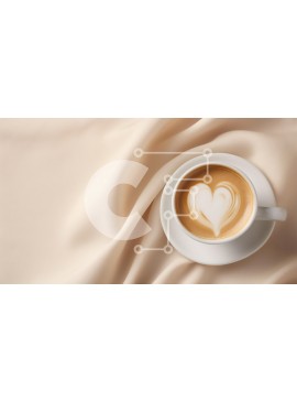 Σετ των 2 Intra Συλλεκτικό Ξύλινο Παζλ Plywood  4mm - Φλιτζάνι καφέ με Heart Latte Art σε μαλακό ύφασμα Σε Ξύλινο Κουτί - Διαστάσεις: 10x10 cm – 25 κομμάτια