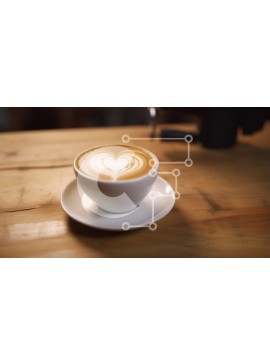 Σετ των 2 Intra Συλλεκτικό Ξύλινο Παζλ Plywood  4mm - Latte Art σε ένα ζεστό περιβάλλον Σε Ξύλινο Κουτί - Διαστάσεις: 10x10 cm – 25 κομμάτια
