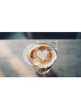 Σετ των 2 Intra Συλλεκτικό Ξύλινο Παζλ Plywood  4mm - Latte σε σχήμα καρδιάς σε διαφανές γυαλί Σε Ξύλινο Κουτί - Διαστάσεις: 10x10 cm – 25 κομμάτια