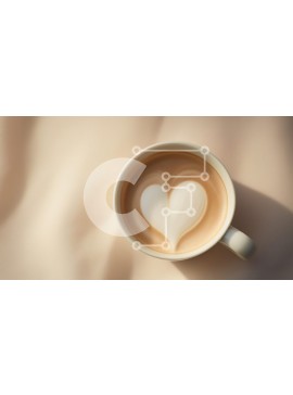 Σετ των 2 Intra Συλλεκτικό Ξύλινο Παζλ Plywood  4mm - Latte Art σε σχήμα καρδιάς σε φλιτζάνι καφέ Σε Ξύλινο Κουτί - Διαστάσεις: 10x10 cm – 25 κομμάτια