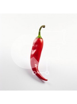 Σετ των 2 Intra Συλλεκτικό Ξύλινο Παζλ Plywood  4mm - Κόκκινο πιπέρι τσίλι σε άσπρο φόντο Σε Ξύλινο Κουτί - Διαστάσεις: 10x10 cm – 25 κομμάτια