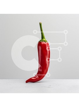 Σετ των 2 Intra Συλλεκτικό Ξύλινο Παζλ Plywood  4mm - Κόκκινο πιπέρι τσίλι σε γκρι φόντο Σε Ξύλινο Κουτί - Διαστάσεις: 10x10 cm – 25 κομμάτια