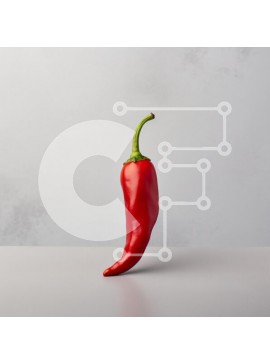 Σετ των 2 Intra Συλλεκτικό Ξύλινο Παζλ Plywood  4mm - Μονό κόκκινο πιπέρι τσίλι σε μινιμαλιστικό φόντο Σε Ξύλινο Κουτί - Διαστάσεις: 10x10 cm – 25 κομμάτια