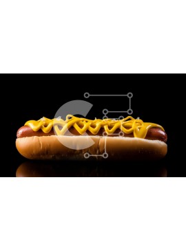 Σετ των 2 Intra Συλλεκτικό Ξύλινο Παζλ Plywood  4mm - Hot Dog με μουστάρδα Σε Ξύλινο Κουτί - Διαστάσεις: 10x10 cm – 25 κομμάτια