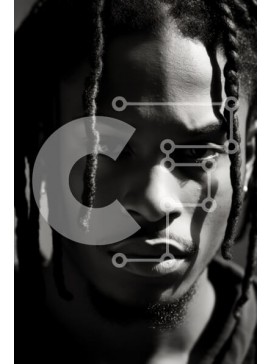 Intra Συλλεκτικό Ξύλινο Παζλ Plywood  4mm - Έντονο πορτρέτο ενός νεαρού άνδρα Σε Ξύλινο Κουτί - Διαστάσεις Puzzle: 10x10 cm – 25 κομμάτια