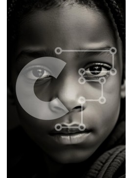 Intra Συλλεκτικό Ξύλινο Παζλ Plywood  4mm - Κοντινό πλάνο πορτρέτο ενός παιδιού με πλεκτά μαλλιά Σε Ξύλινο Κουτί - Διαστάσεις Puzzle: 10x10 cm – 25 κομμάτια